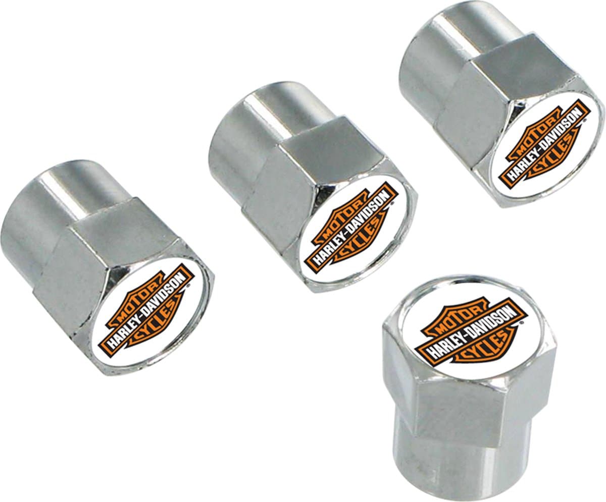 Harley-Davidson Color Bar & Shield Valve Stem Caps - (Set of 5)