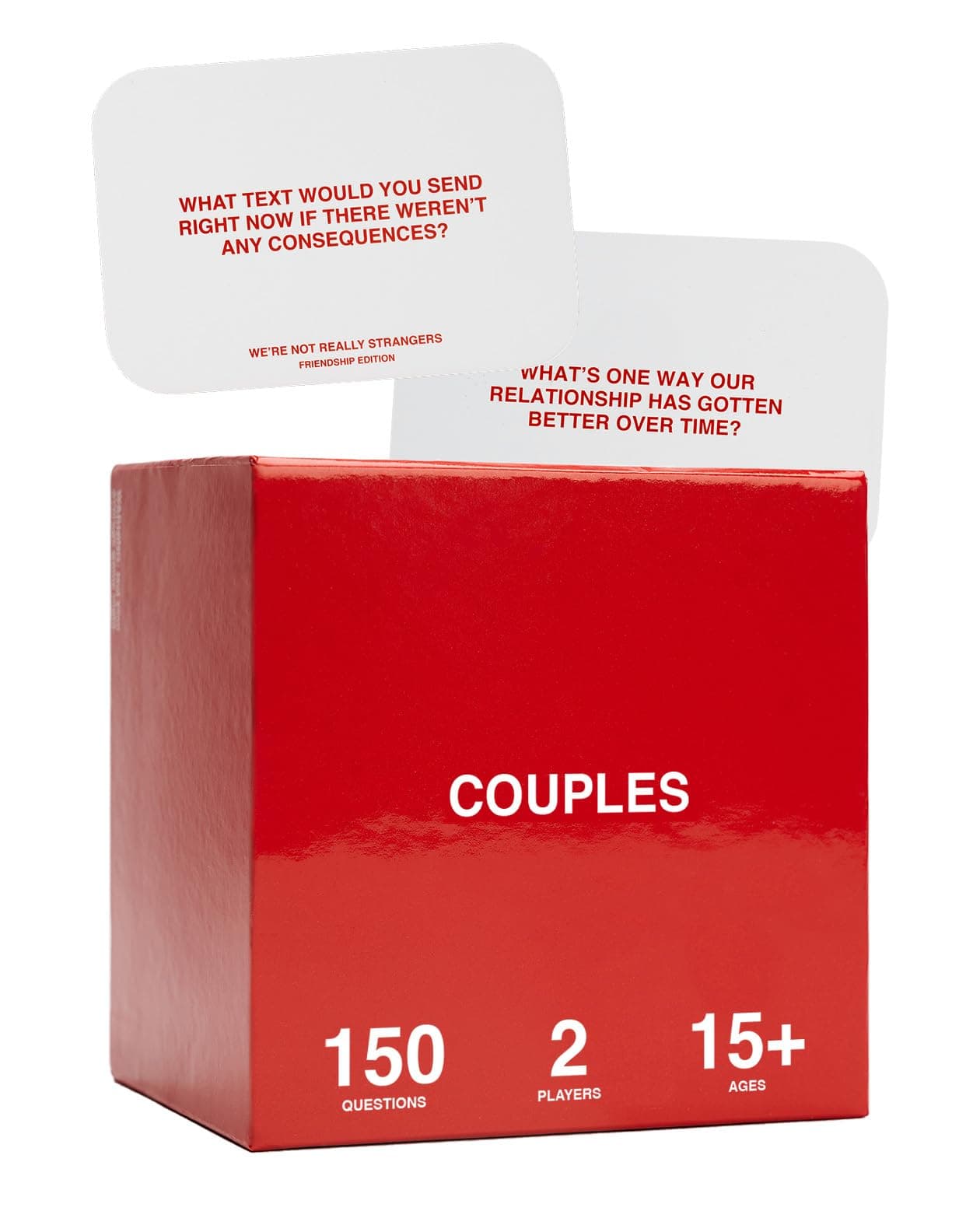 WE'RE NOT REALLY STRANGERS Couples Edition Card Game - 150 Conversation Cards for Couples - 2 Player Game for Memorable Date Nights & Game Nights, Ages 15+, 2 Players