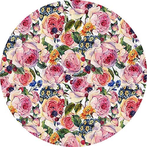 Ceramic Coaster Set of 4,Absorbent Stone Coasters for Cold Drinks Coffee Mug Glass Cup Place Mats (Pink Romantic Rose)