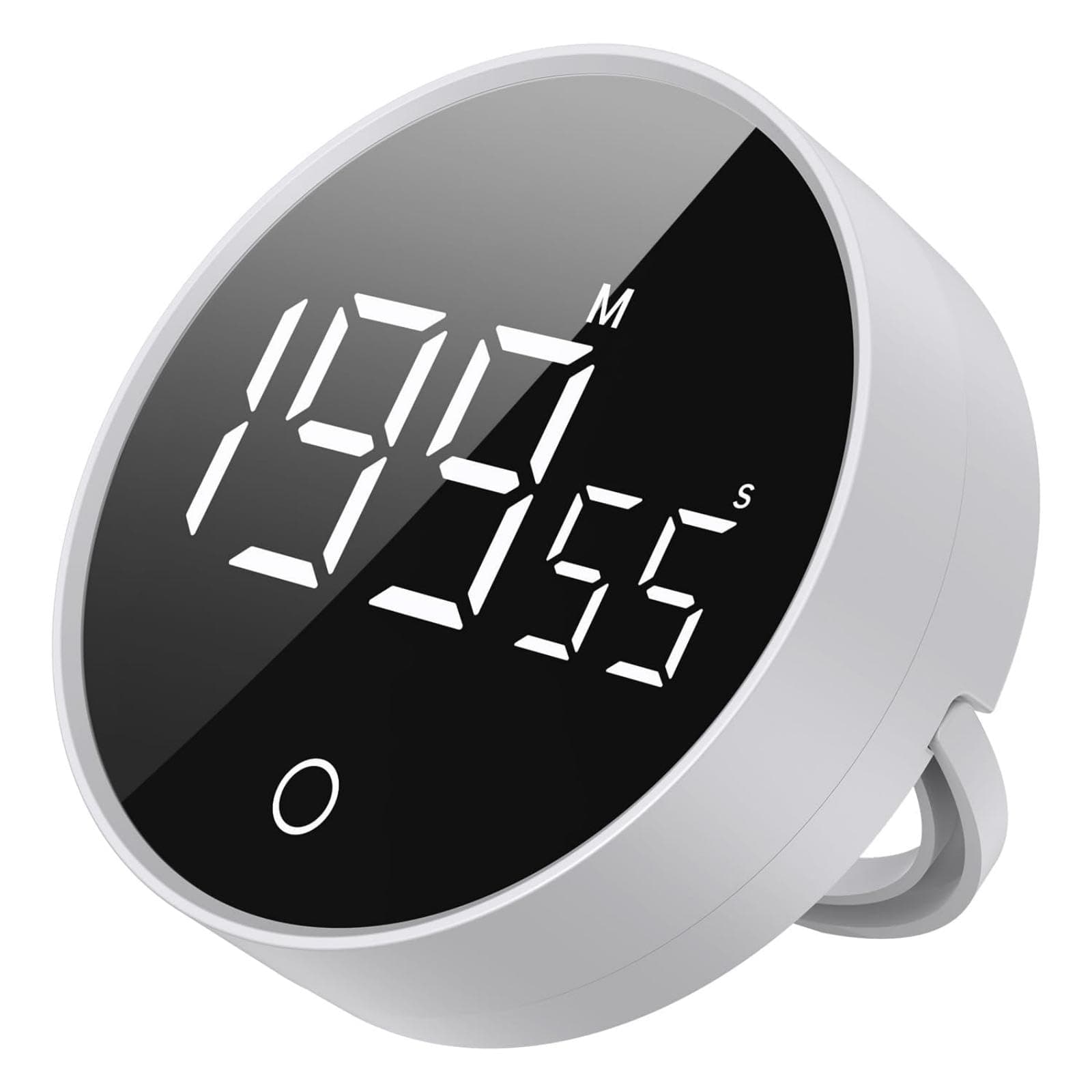 EooCoo Digital Kitchen Timer with Stand,199-Minute Visual Timers LED Display for Kids&Adults,Magnetic Countdown Countup,Management Education Tool for Home Kitchen,School,Office,Fitness,Studying- White