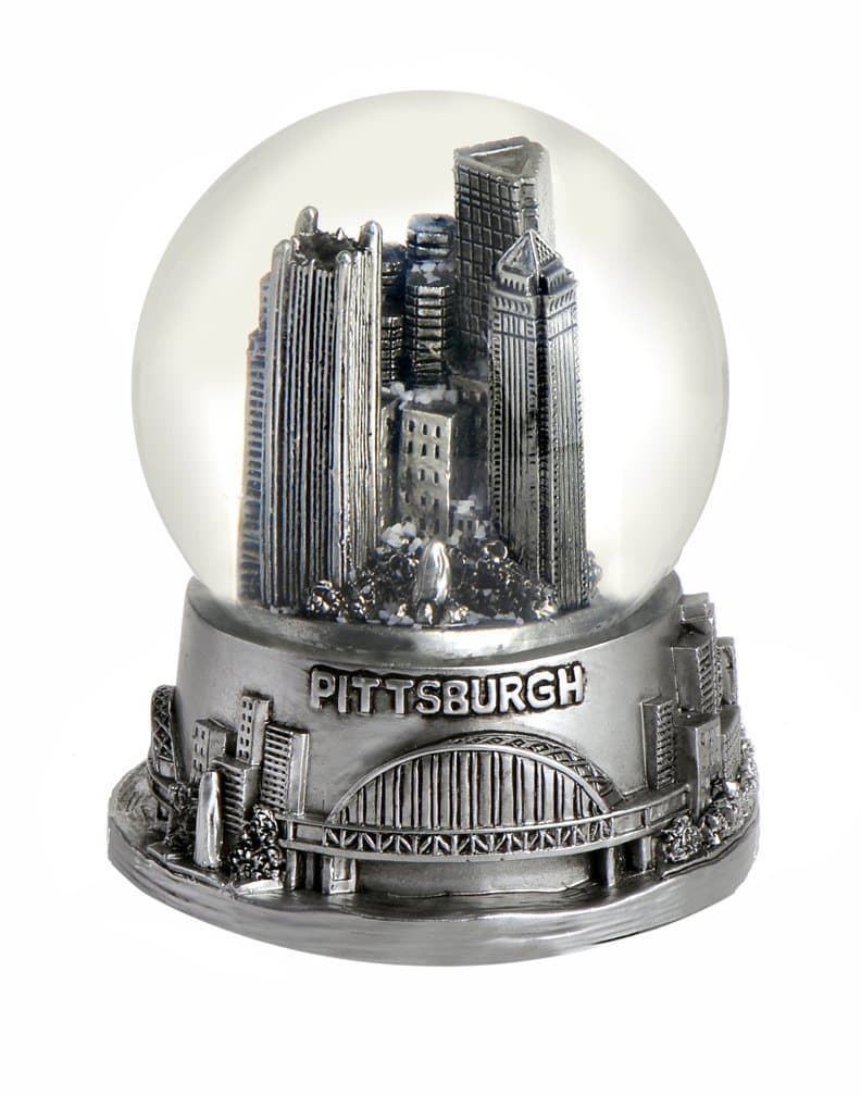 Pittsburgh Pennsylvania Snow Globe 65mm Silver