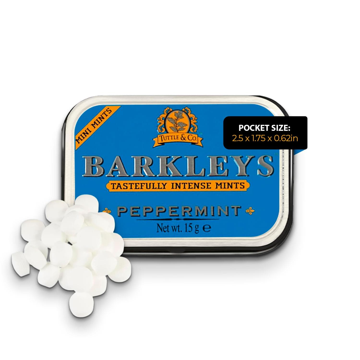Barkleys Mints Sugar Free Peppermint in Classic Mini Tin 15 g