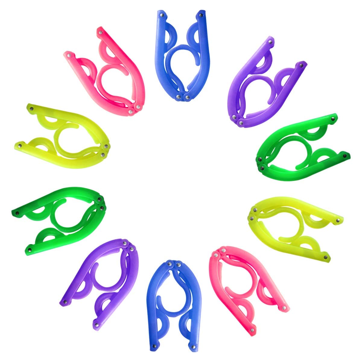 DOIOWN Folding Clothes Hangers Portable Plastic Drying Rack for Home Travel Camping(Pack of 10) (10pcs(Folding Travel Hangers))