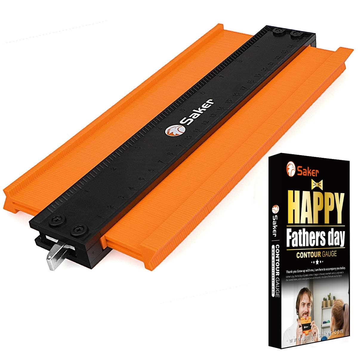 Saker Contour Gauge Profile Tool- Adjustable Lock-Precisely Copy Irregular Shape Duplicator -Father's Day Gift for Irregular Welding Woodworking Tracing -Tool for DIY Handyman, Construction (10INCH)