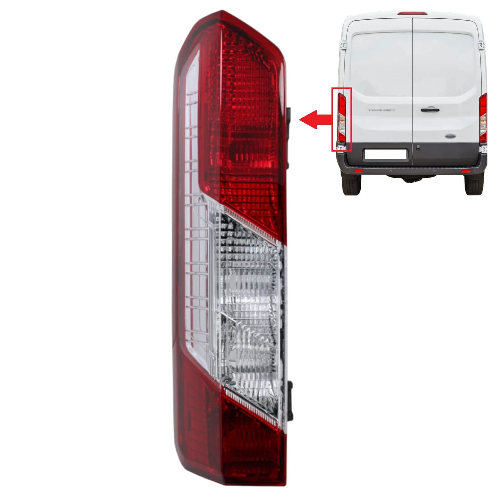 Rear Left Tail Light Lamp Lens For Ford Transit Mk8 (2014 Onwards) 1855335 1870426 BK3113405AG BK3113405AF