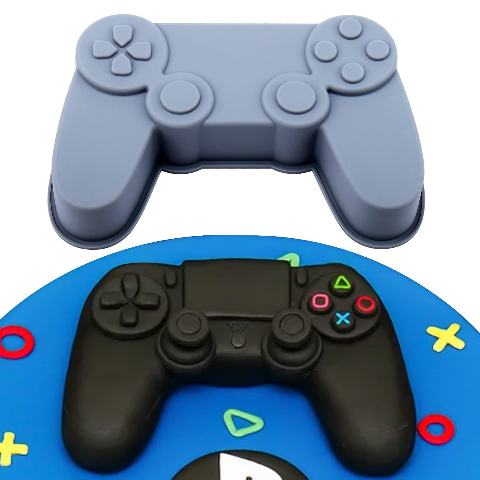 AIERSA Game Controller Silicone Baking Mold,Video Game Cake Molds for Baking,8 Inch Nonstick Cake Pan for DIY Birthday,Video Game Theme Controller Cakes