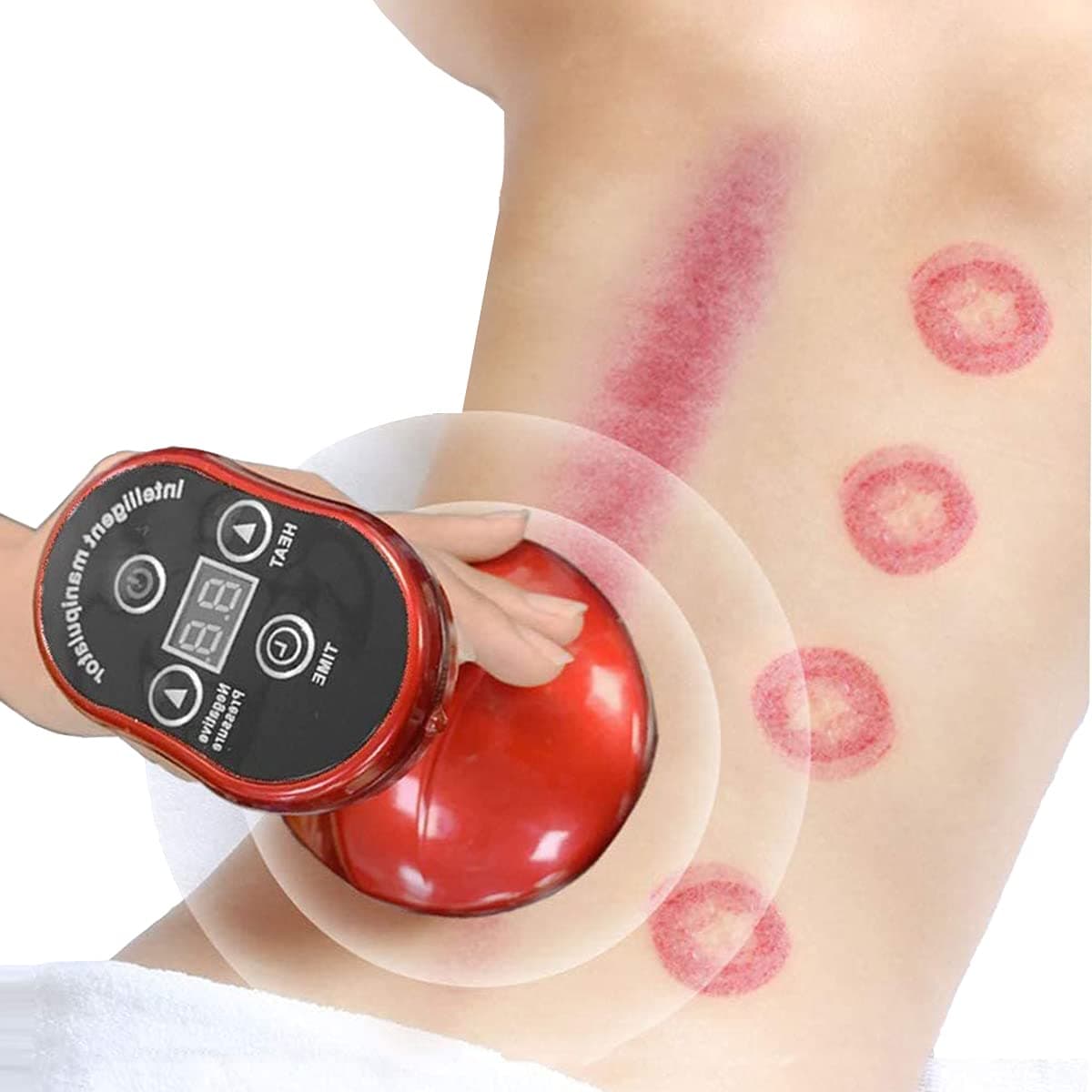 Electric Gua Sha Scraping Massager Cupping Therapy Tool Handheld Physical Therapy GuaSha Massage Device with Heat and Negative Pressure,for Back Shoulder Leg Thigh Vacuum Suction Detoxification