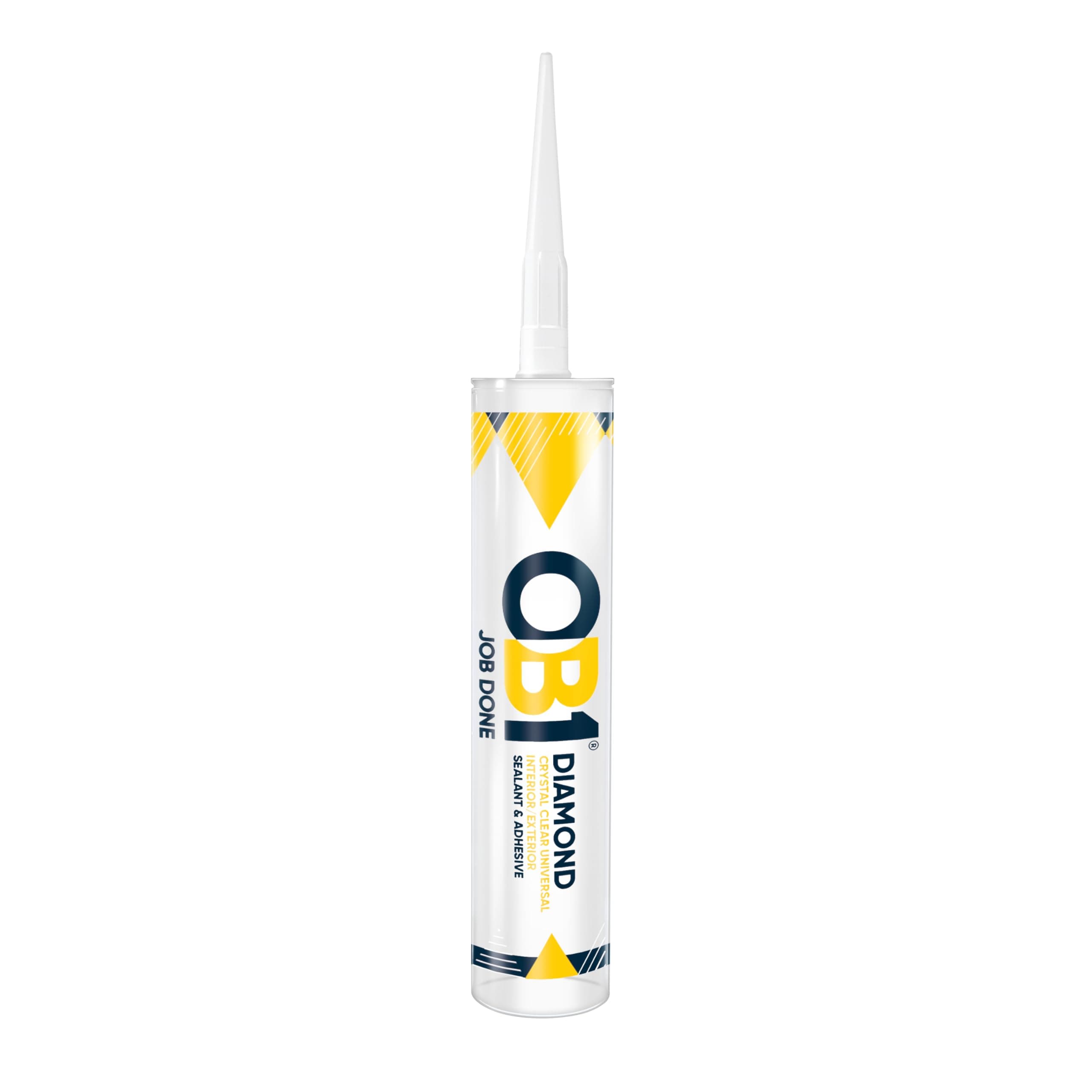 OB1 Diamond Crystal Clear Universal Sealant & Adhesive - Hybrid Technology - Excellent UV Resistance - Water Resistant - Weather Resistant - Interior & Exterior - 290ml
