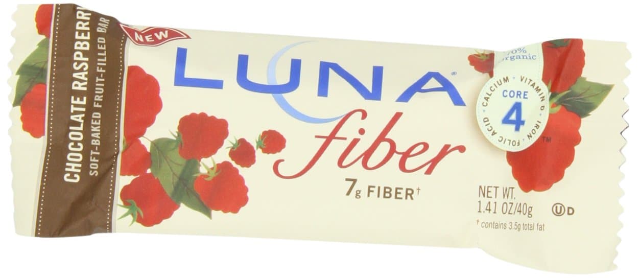 Luna Fiber Fruit Bar, Chocolate Raspberry, 1.41 Ounce (Pack of 12)