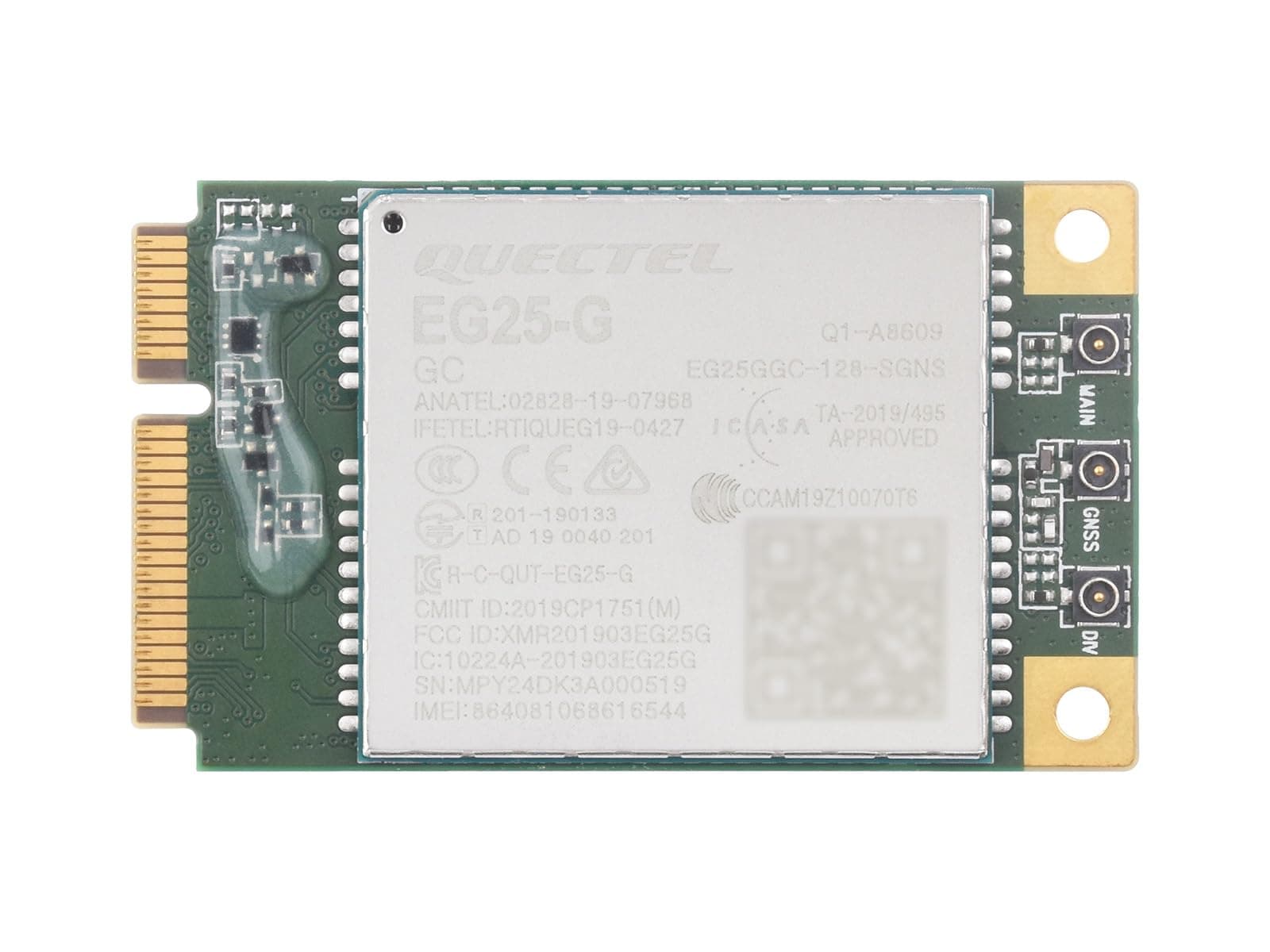 – Waveshare Quectel EG25-G MPCIe Module, LTE Cat 4 Module With PCI Express Mini Card Form Factor, Supports Multiple Wireless Communication Modes, Integrates Multiple Industrial Standard Interfaces