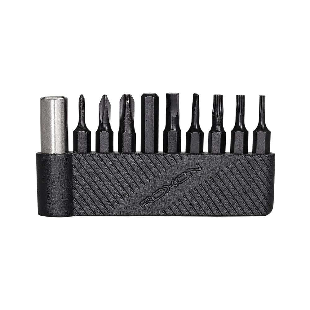 9 pcs bit group set with magnet extended holder to adapt bits for ROXON KS2, H1, S802S, M2, M3 ; Different sizes of screwdriver T8 T6 T10 PH0 PH2