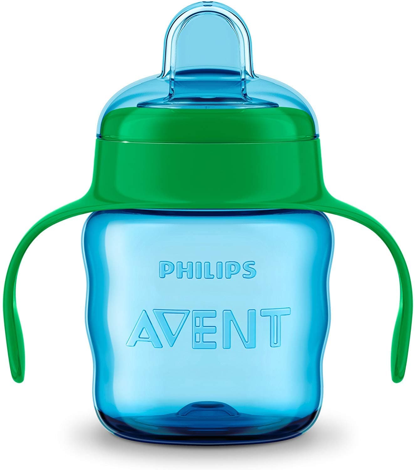 Avent Easy Sip Spout Cup with Handle, 200 ml - Blue/Green - SCF551/15