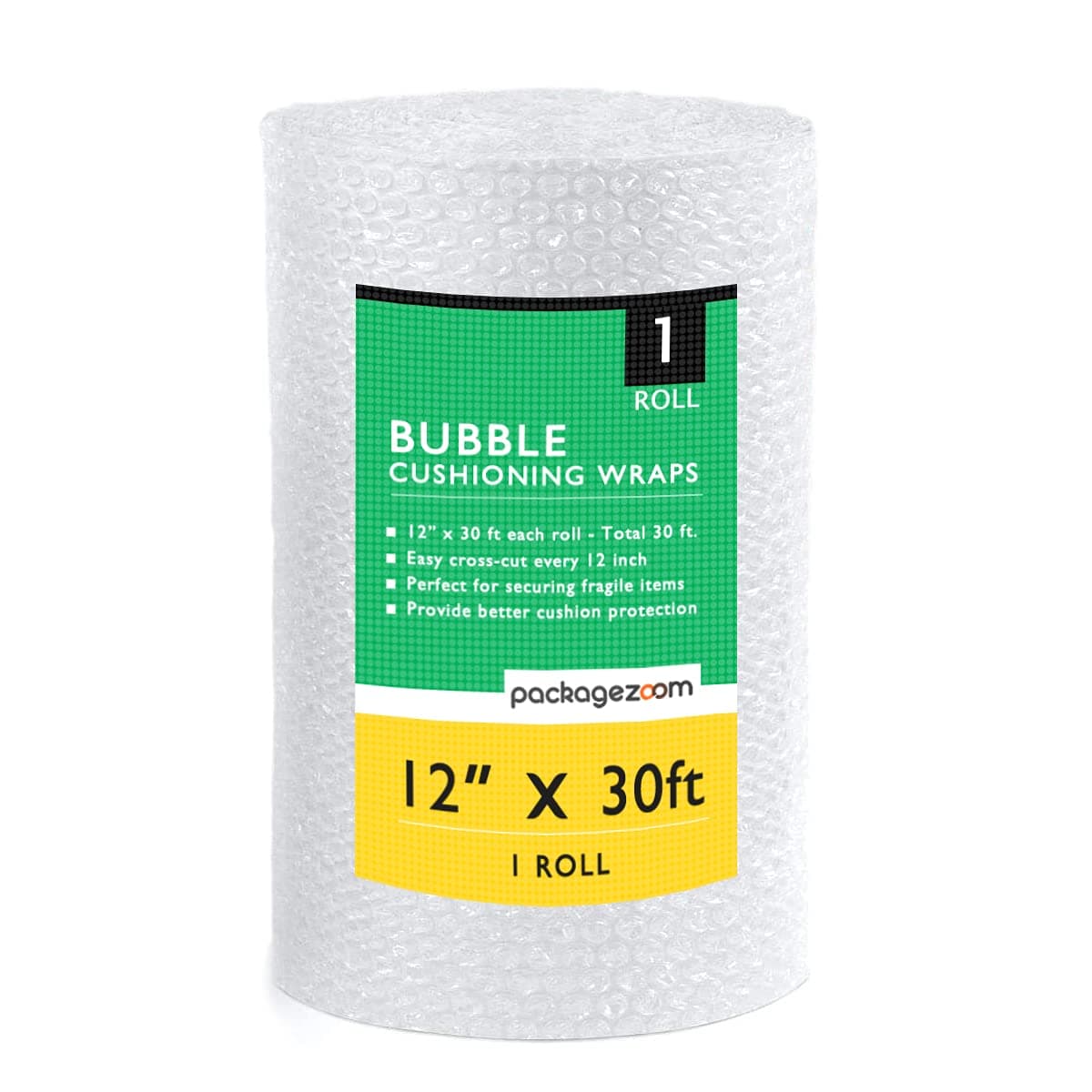 12 inch x 30 ft Bubble Cushioning Wrap, Perforated Every 12" Protective Packing Moving & Shipping Supplies for Boxes & Fragile Items