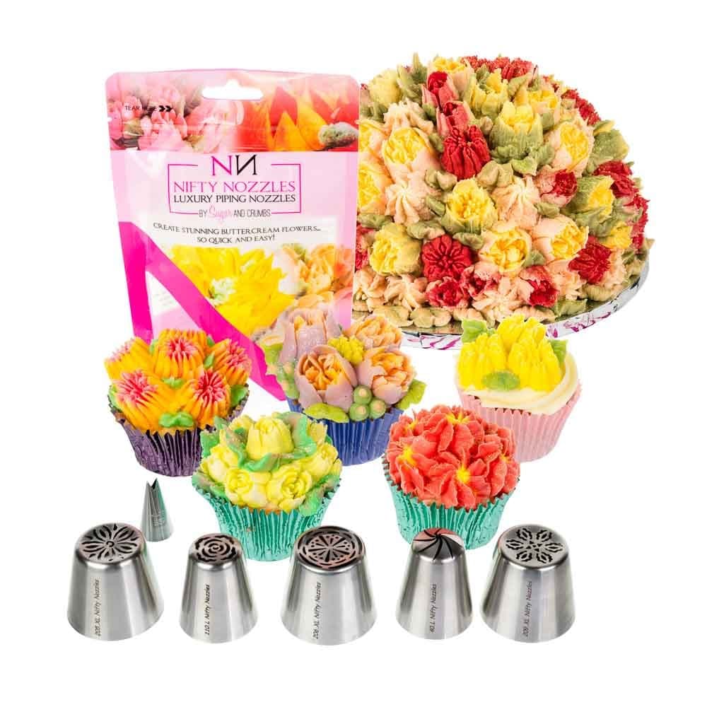 Dome Cake Naturals Cake Decorating Nozzles and Tips - A Bundle of 6
