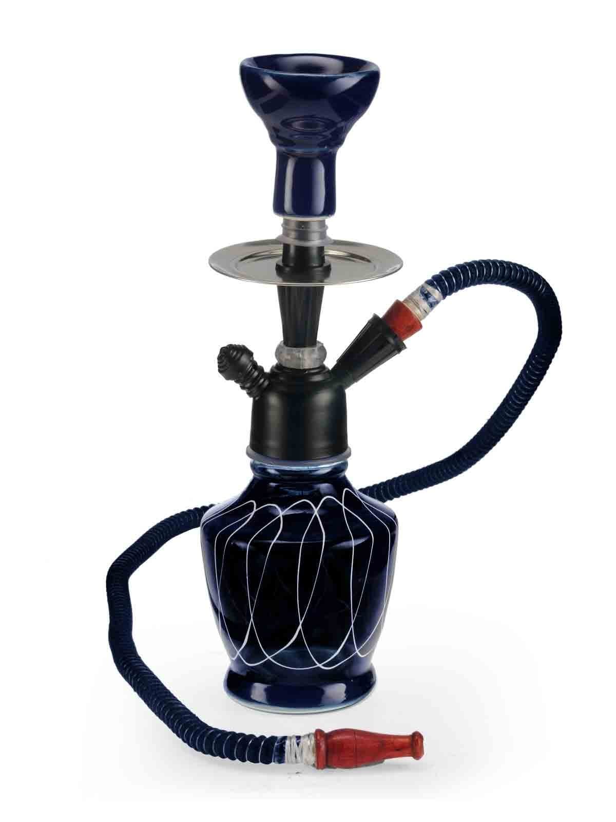 Basement Bazaar Mahi Glass Hookah (24.8 cm, Black)