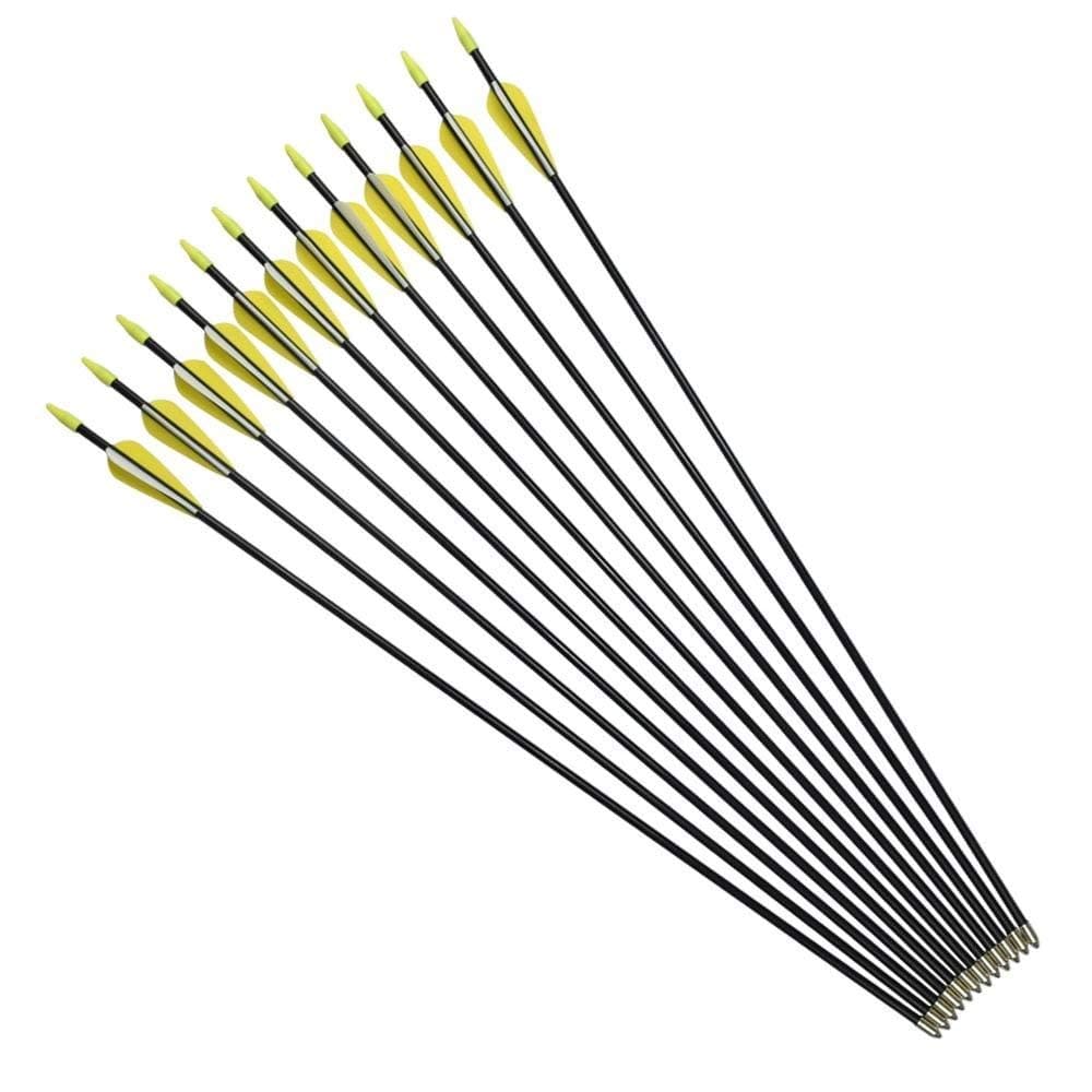 YLA Archery Arrows Recurve Bow Compound Bows Targets Shooting Practice 26" 28" 30" (12 pcs/pack)