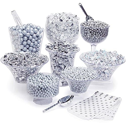 Silver Premium Candy Buffet Kit: 25 to 50 Guests