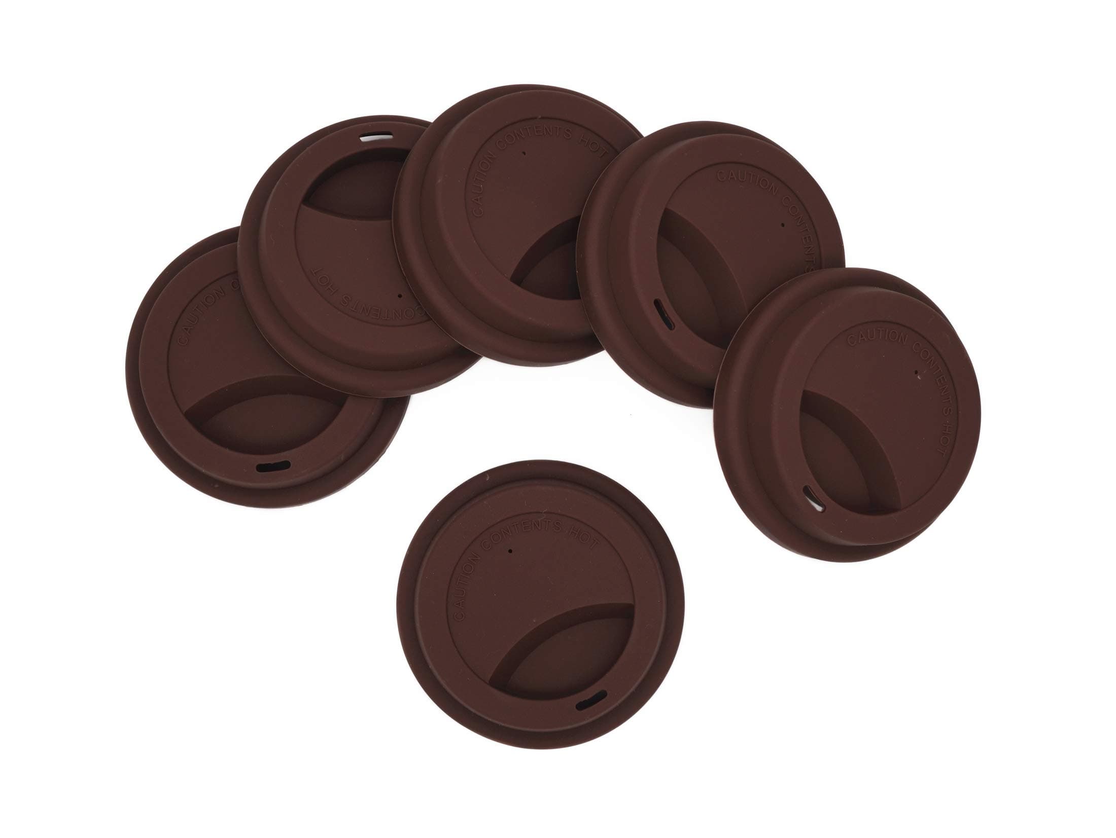 6 x Reusable Leak Proof Silicone Lids Coffee
