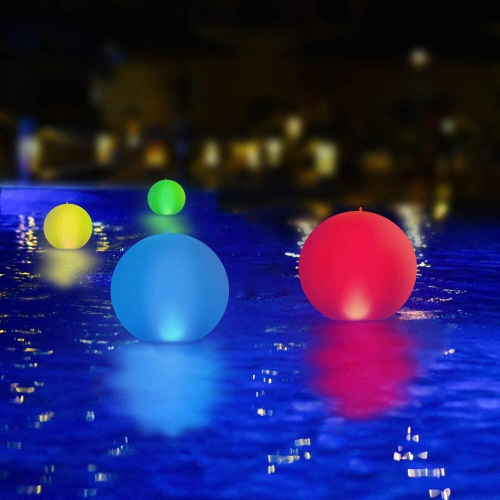 2 Pack Floating Pool Lights–12 Inches- Solar-Powered - Led Night Light to Turn Your Pool into a Wonderland - Easily Inflated, Color-Cycle - IP68 Waterproof Decorative Outdoor Lamp Garden
