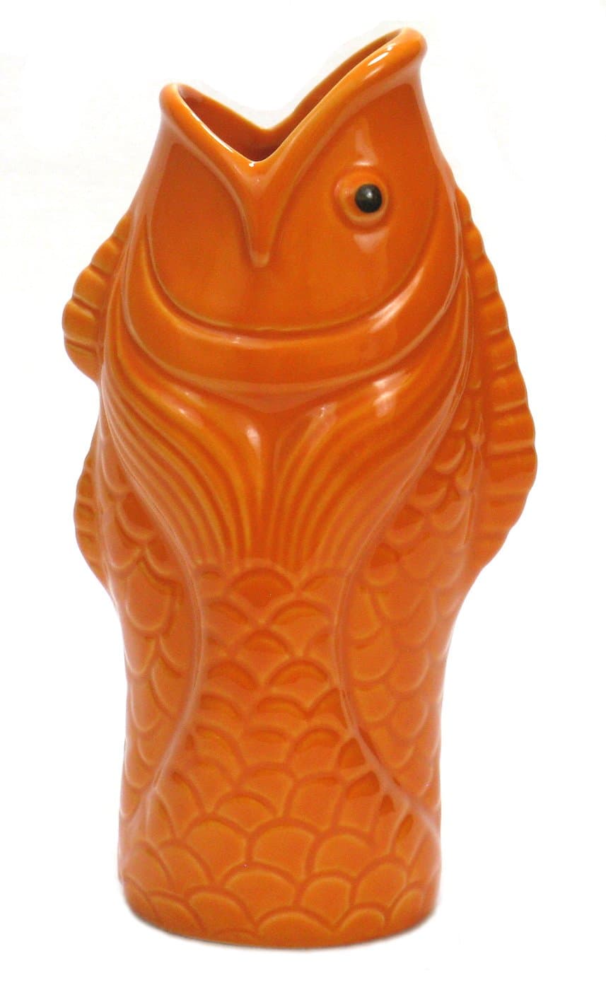 Orange Goldfish Koi Ceramic Fish Cocktail Mug