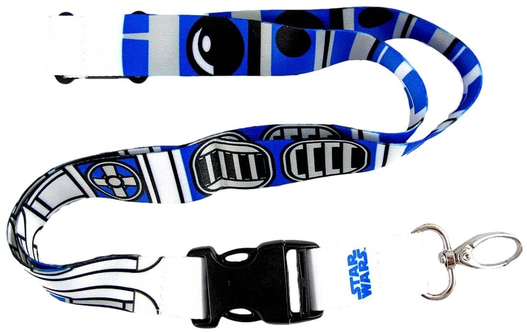 Plasticolor 004462R01 Star Wars R2-D2 (R2D2) Pattern Lanyard Keychain