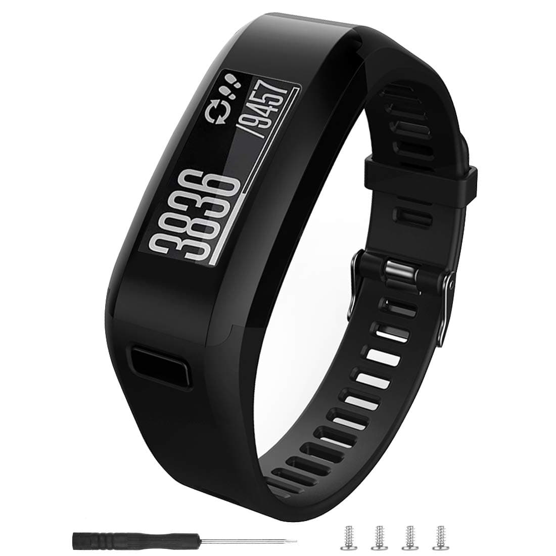 Compatible With Garmin Vivosmart HR Replacement Bands,Soft Silicone Replacement Band for Garmin Vivosmart HR Watch