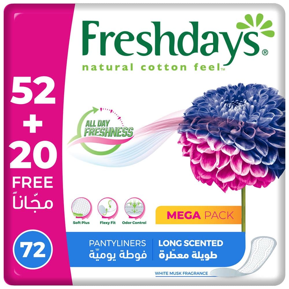 Freshdays Daily liners Long Scented 72 pads
