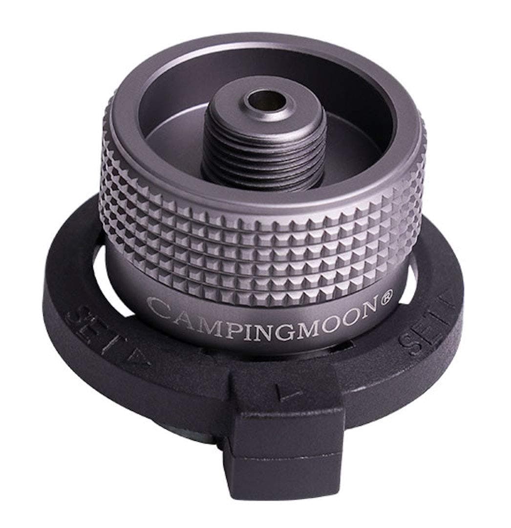 camping moon Grill Gas Stove Adapter(Vertical Type), Input: Butane Canister, Output: EN417 Lindal Valve Z11
