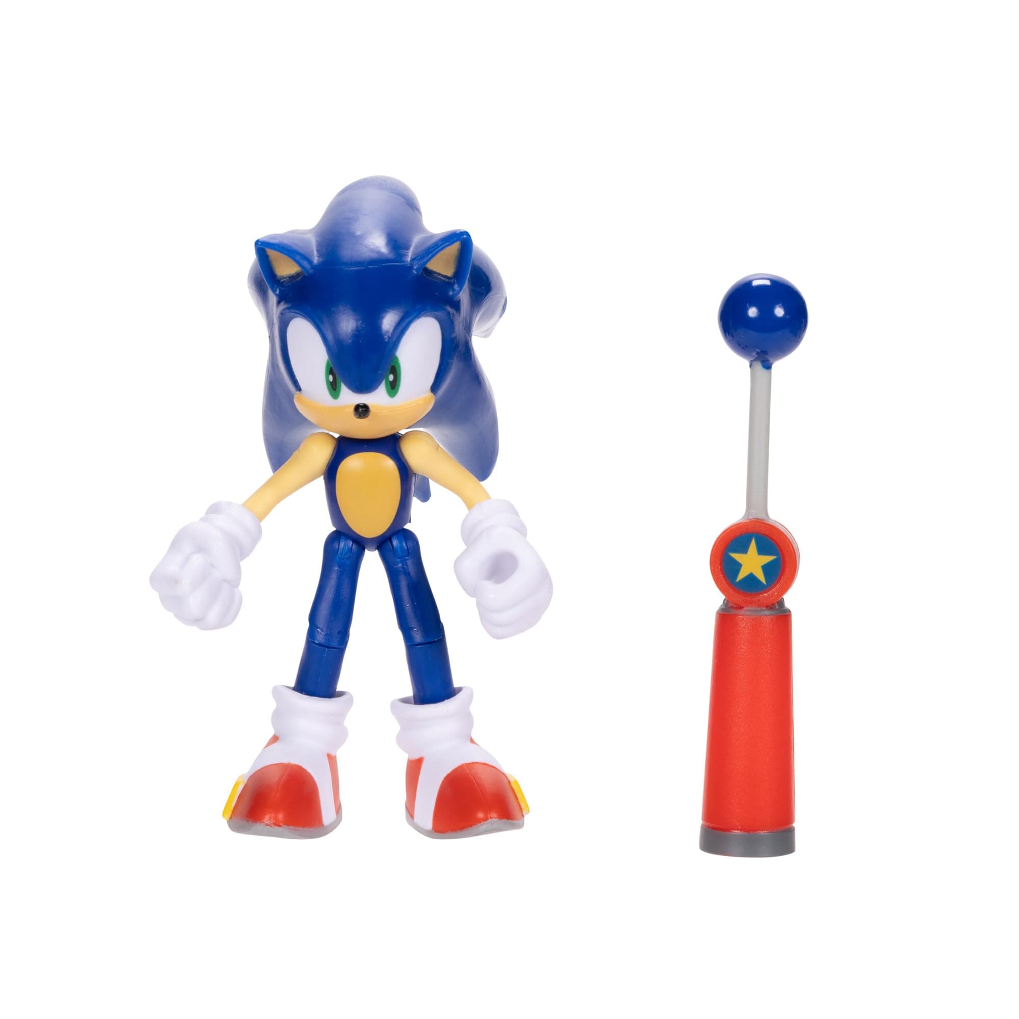Sonic the Hedgehog 4" Sonic Action Figure with Blue Checkpoint Accessory for Ages 3+ (Official Sega Office)