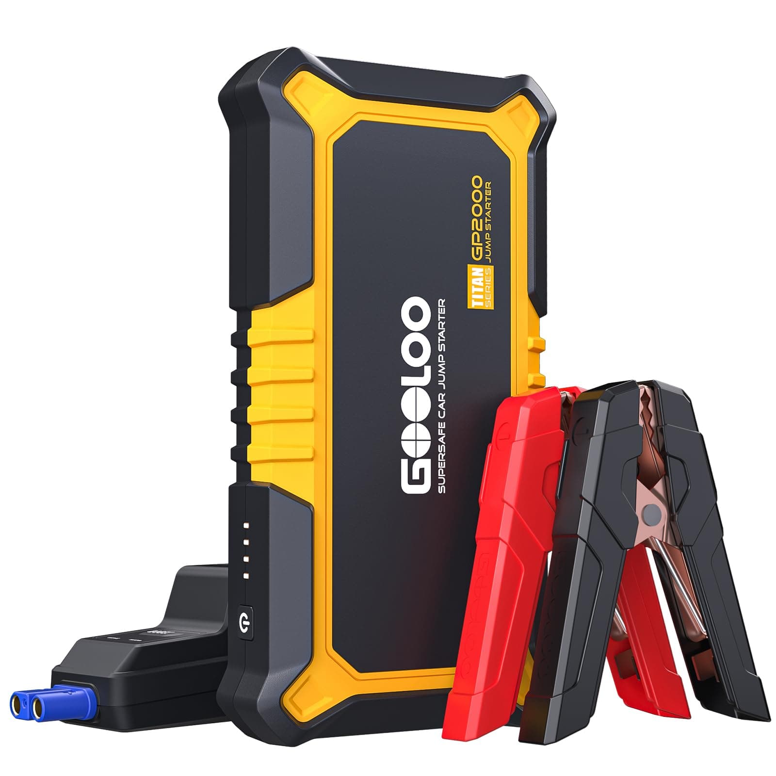New GP2000 Jump Starter 2000A Car Starter Battery Pack (Up to 8.0L Gas, 6.0L Diesel Engine),12V Car Battery Charger Jumper Starter, Supersafe Portable Lithium Jump Box with USB Quick Charge