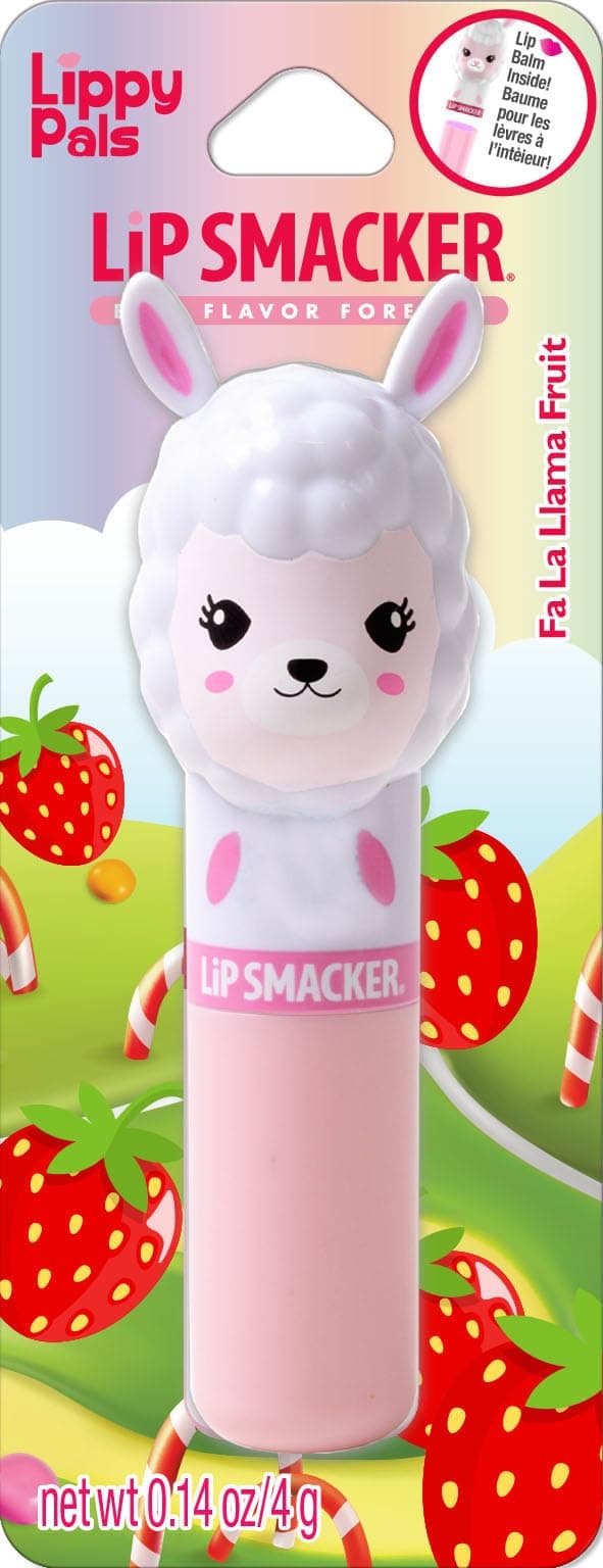 Lippy Pals Llama, Flavored Moisturizing & Smoothing Soft Shine Lip Balm, Hydrating & Protecting Fun Tasty Flavors, Cruelty-Free & Vegan - Straw-ma-Llama berry