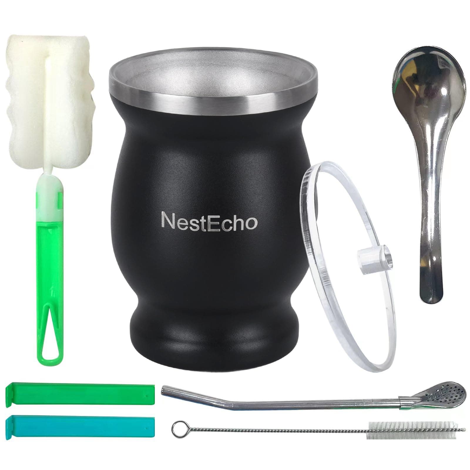 Yerba Mate Cup Yerba Mate cup mate Cup Gourd Shape with a double-walled stainless steel structure set kits