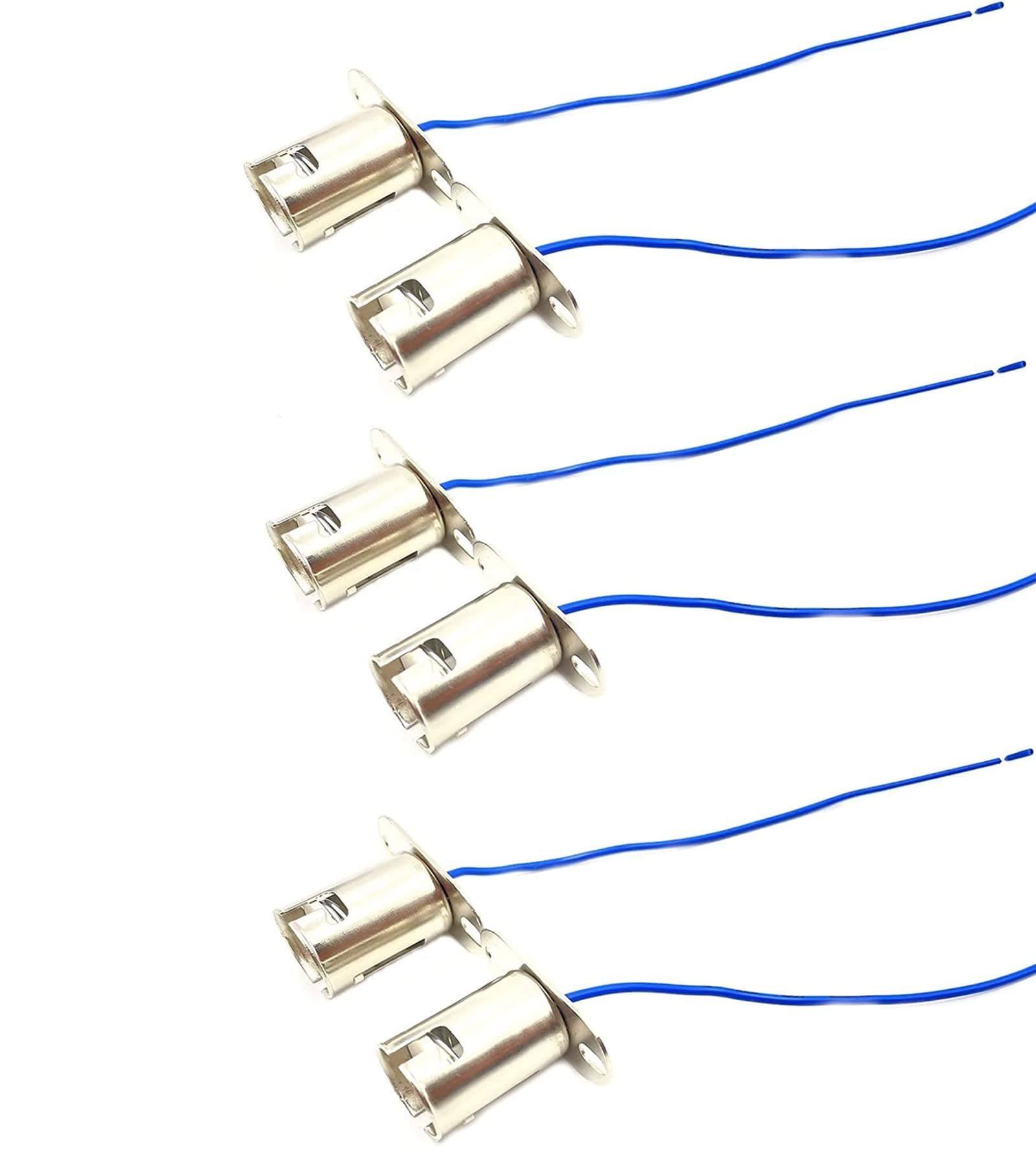 BA15s 1156 LED Light Bulb Socket,6pcs Car Lamp Holder for Single Contact Snap-in Socket Assembly for Car and Truck Tail Light