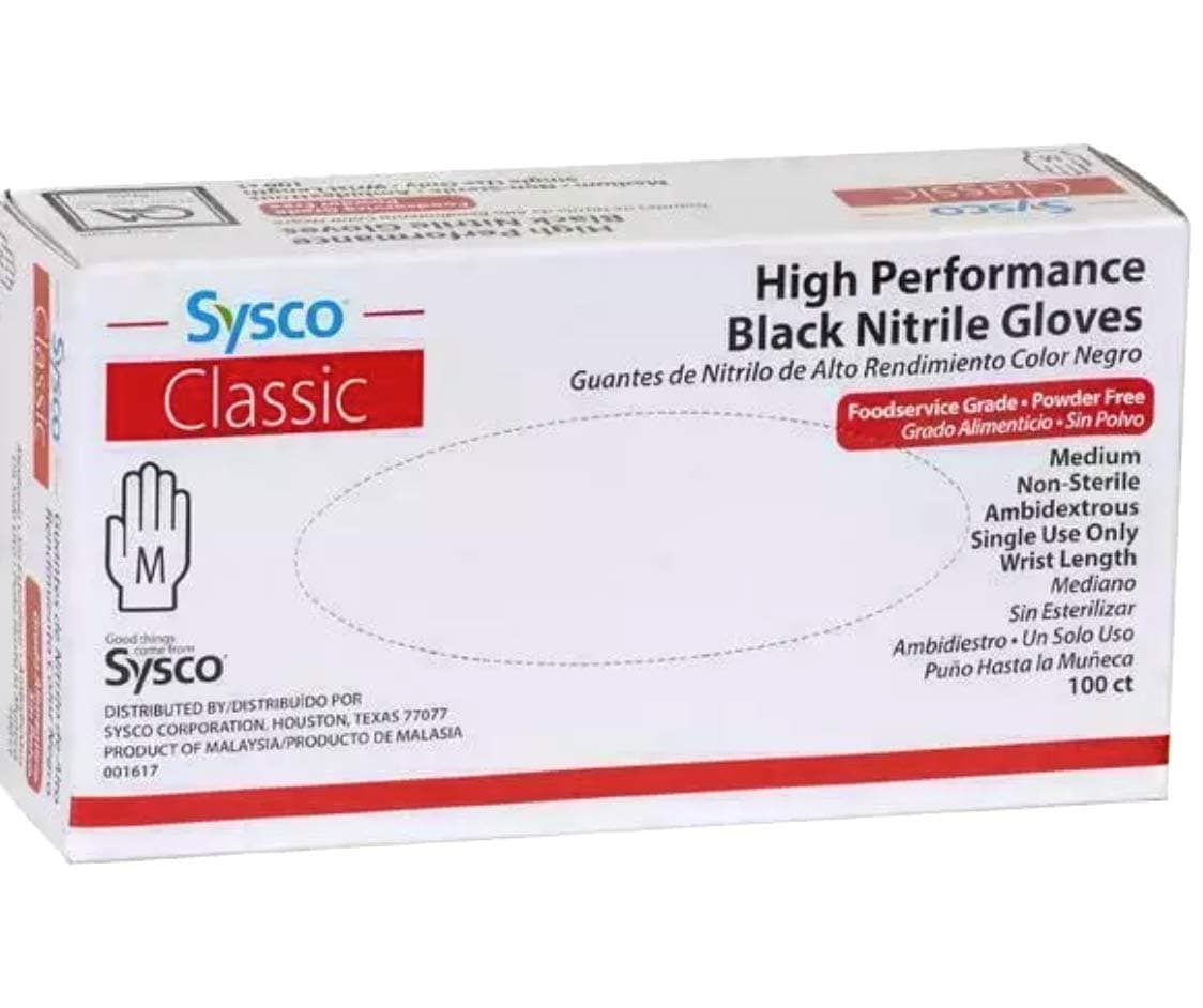 HIGH Performance Black Nitrile - Medium - Box with 100 Gloves