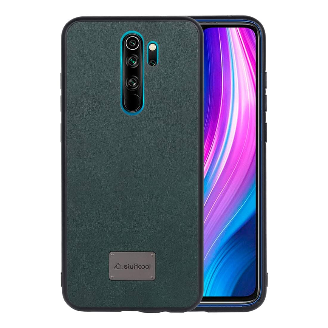Stuffcool Haut PU Leather Back Case Cover for Xiaomi Redmi Note 8 Pro - Green
