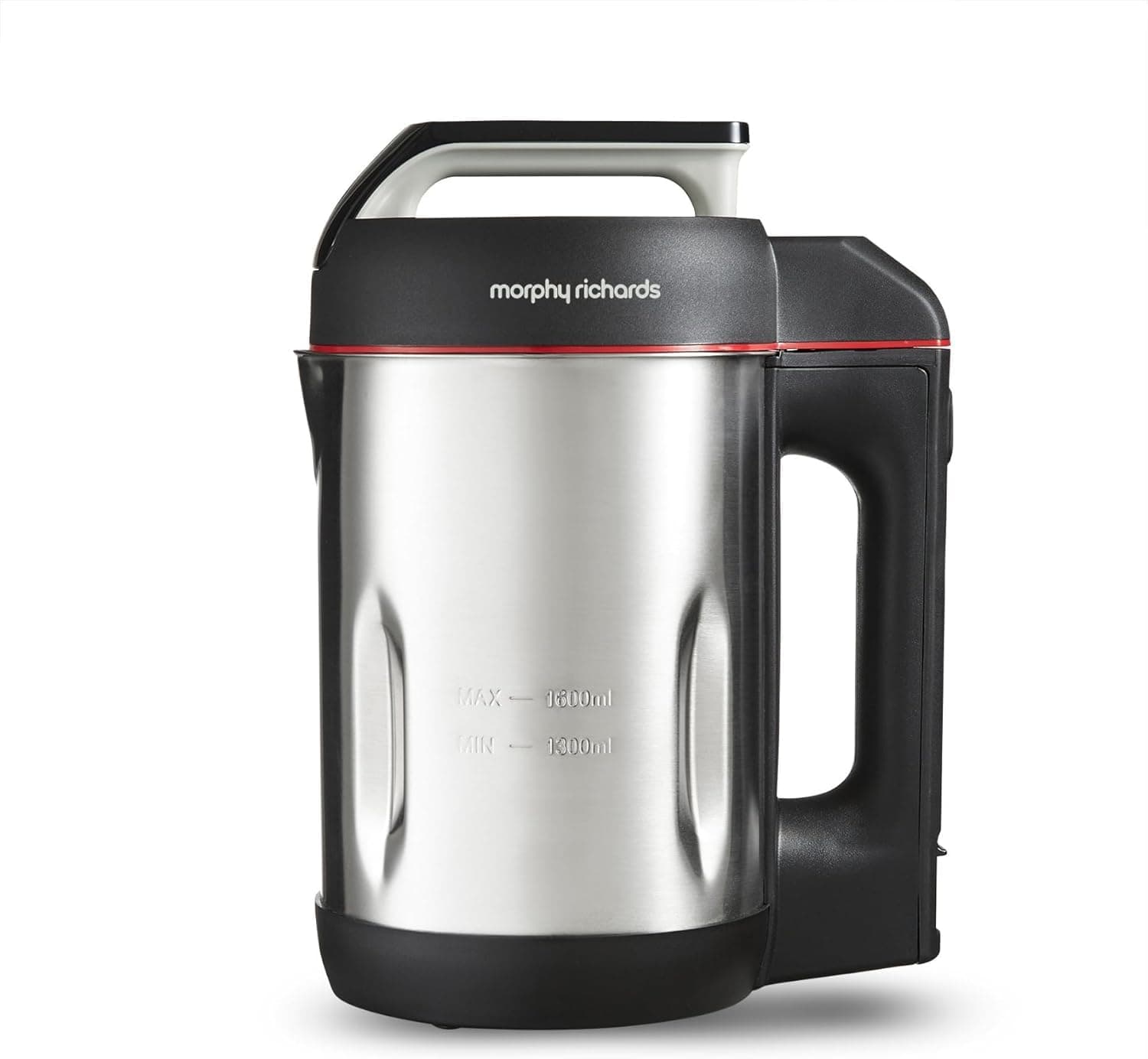 Morphy Richards Sauté & Soup Maker, 1.6L, 4 Settings, Smooth, Chunky, Juice, Blend Pause Function, Family Size, Non-Stick Coated Jug, Detachable Power Cord, Stainless Steel, 501014