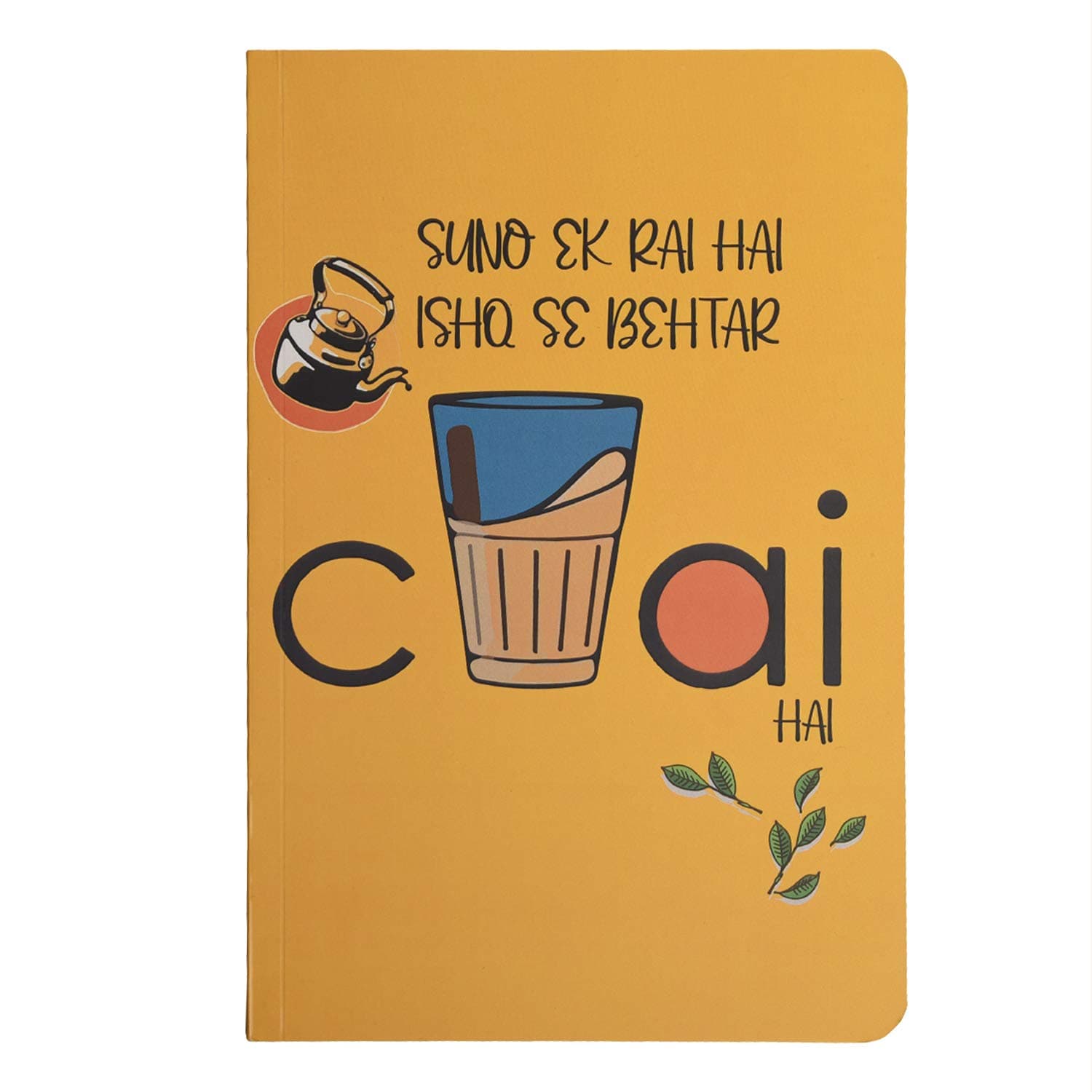 Papboo Ruled A5 Relatable Chai Lovers Soft Bound Notebook (Matte Finished Cover, 120 Pages, 80 GSM, Round Edges) Journal Diary