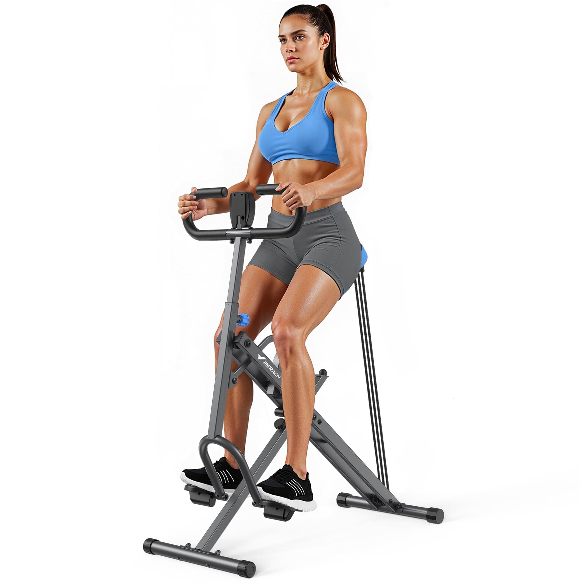 Squat Machine, MERACH R07 2 in 1 Squat Rowing Machine, Easy Setup & Foldable Exercise Equipment, Glute Trainer Machine, Glutes & Leg Home Workout Machine