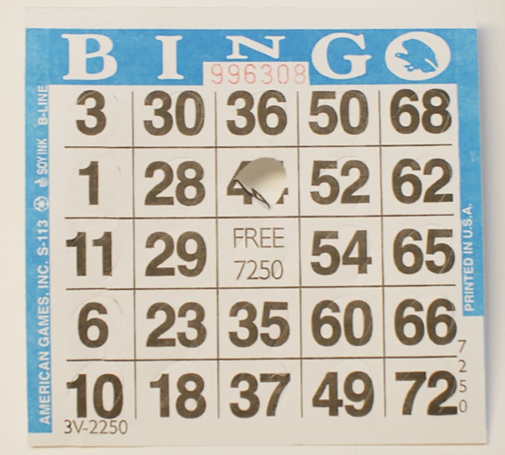 Pushout Bingo Cards (500 ct)-Select Color Below