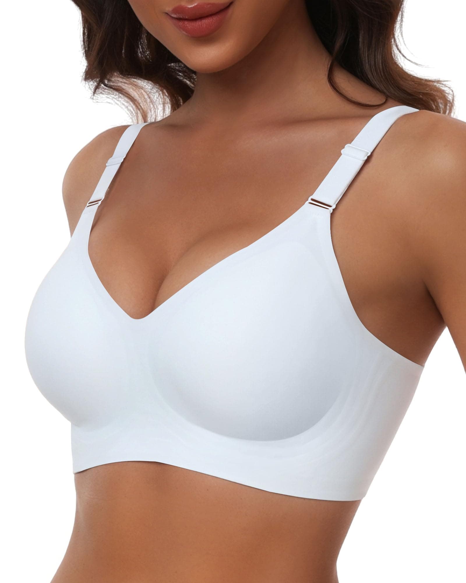 HORISUN Wireless Push Up Full Coverage Bra for Women Seamless Bras with Soft Support Comfort T Shirt Bralette