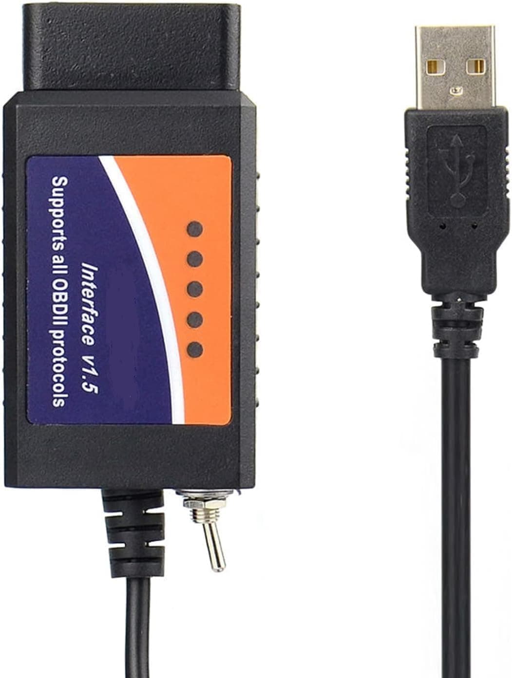 Elm USB 327 OBD Compatible with Forscan with Switch Modified Elmconfig HS-CAN/MS-CAN OBDII