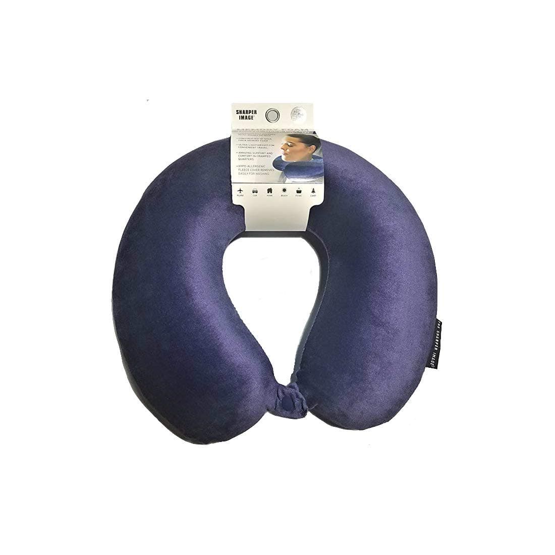 Sharper Image Memory Foam Travel Pillow (Purple)