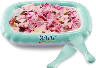 Ice Cream Roller Maker,Ice Cream Roll Dessert at Home,Ice Plate Ice Cream Roller Plate Anti-Griddle Pan with 2 Spatulas Easy Homemade Rolled Ice Cream, Frozen Treat Maker (Pink)