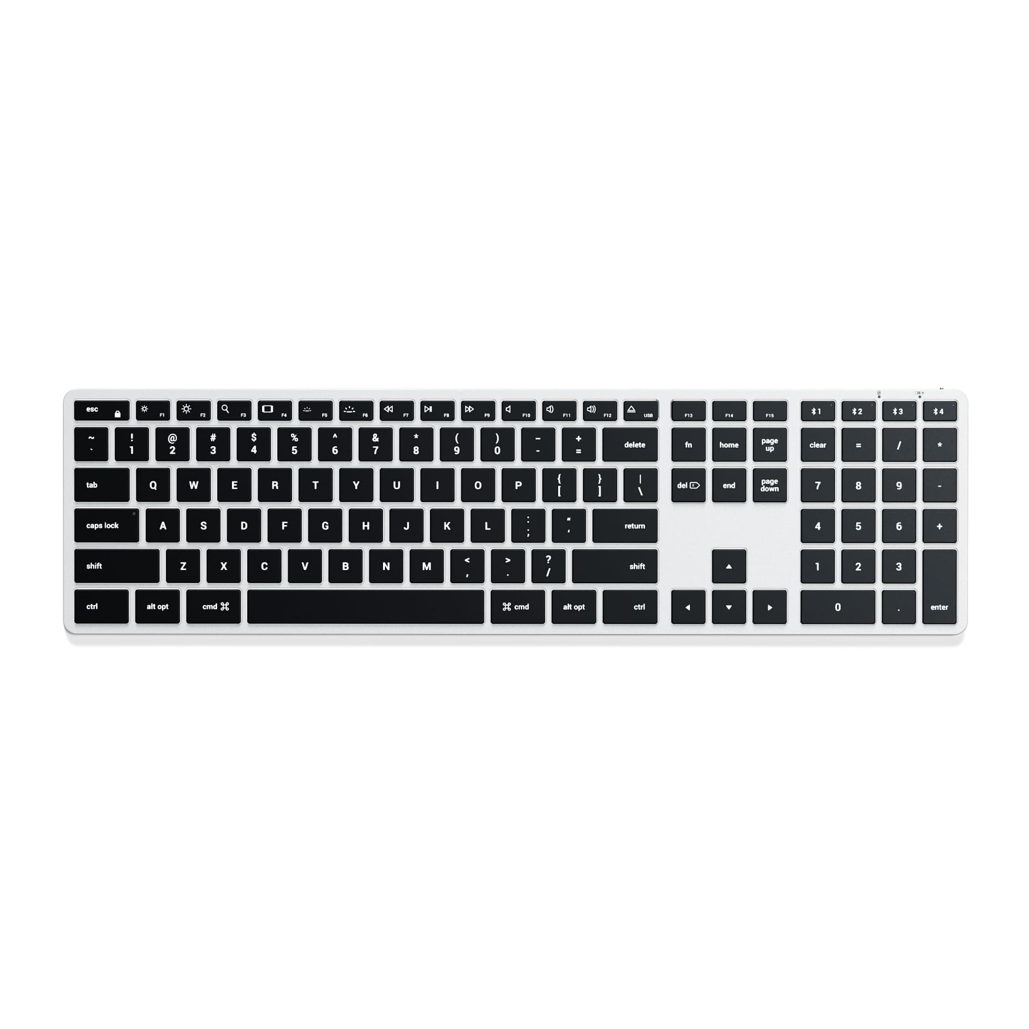 Satechi Slim X3 Bluetooth Backlit Keyboard Multi-Pair (Silver) (3 Zones) (Compatible with iMac, MacBook, iPad and More 2012 and Later Mac Devices)