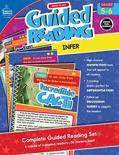 Carson Dellosa Ready to Go Guided Reading: Infer, Grades 5 - 6 Resource Book