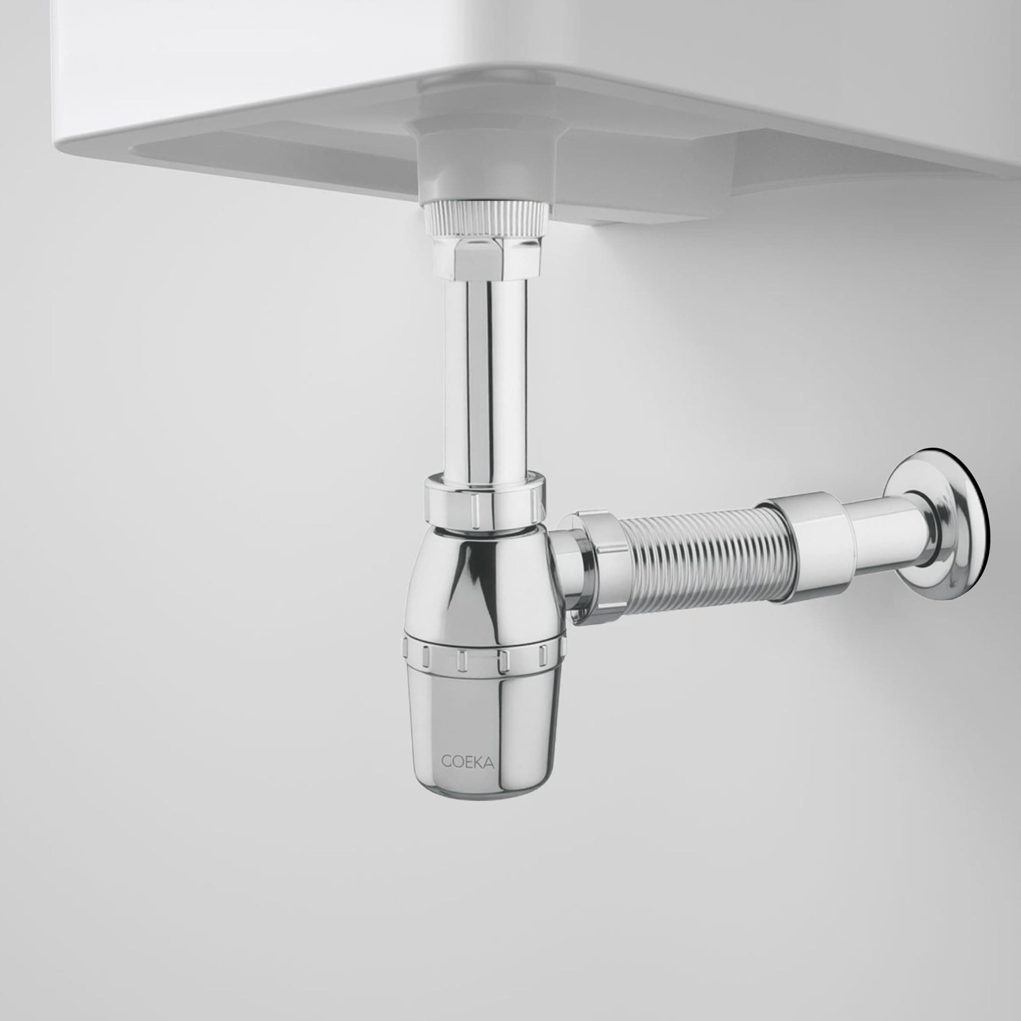 GOEKA ABS Bottle Trap Expandable for Wash Basin | Adjustable & Durable Bathro...