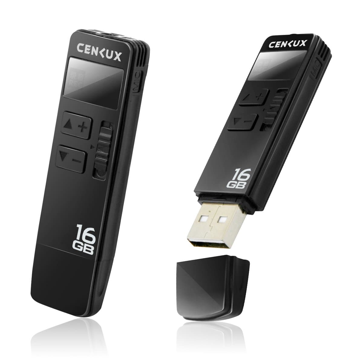 USB Digital Voice Recorder 16GB U Flash Disk & MP3 Music Player & Dictaphone,with 16 GB Internal Memory Card