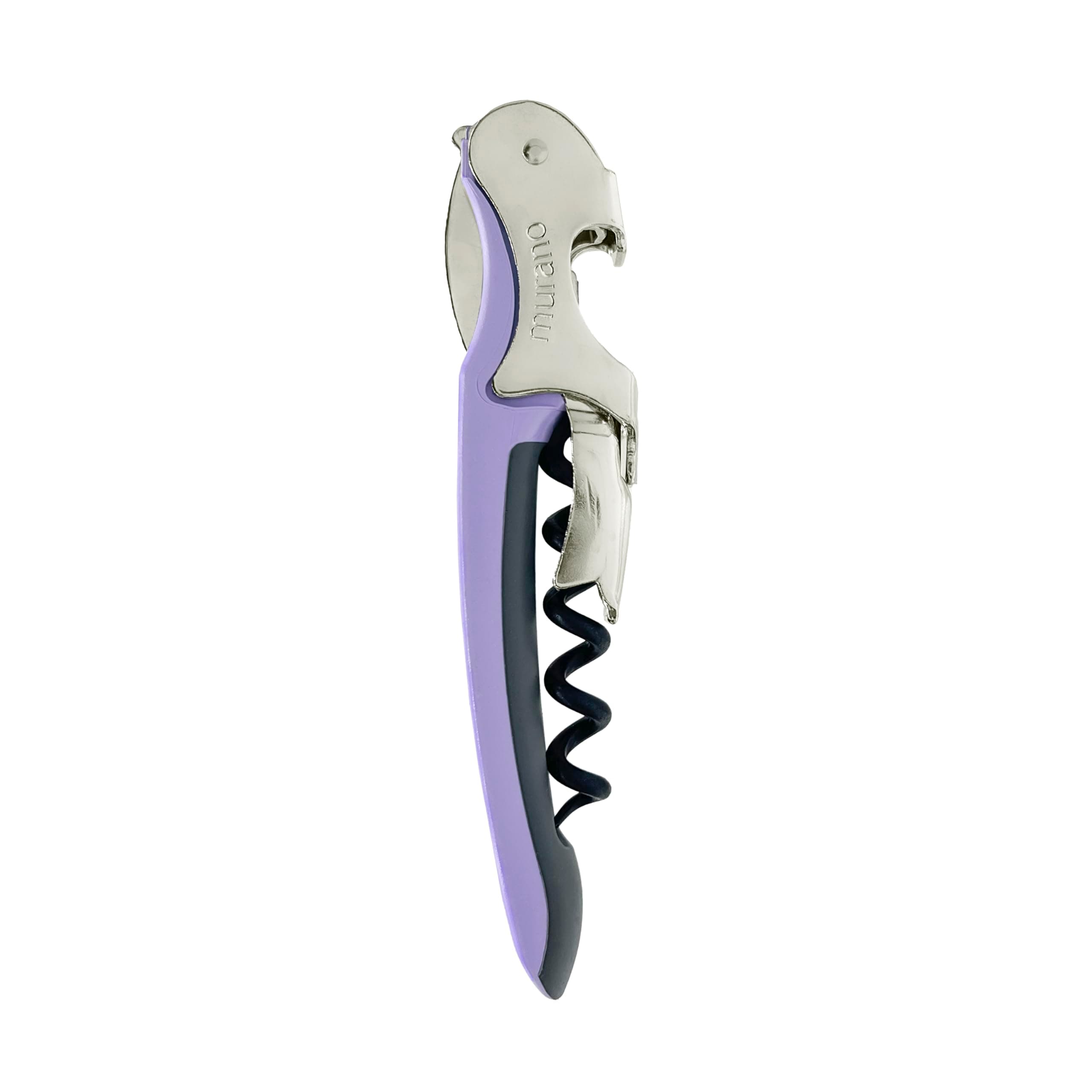 Soft-Touch Murano Two-Step Waiter Corkscrew with Nonstick Spiral (Lavender)