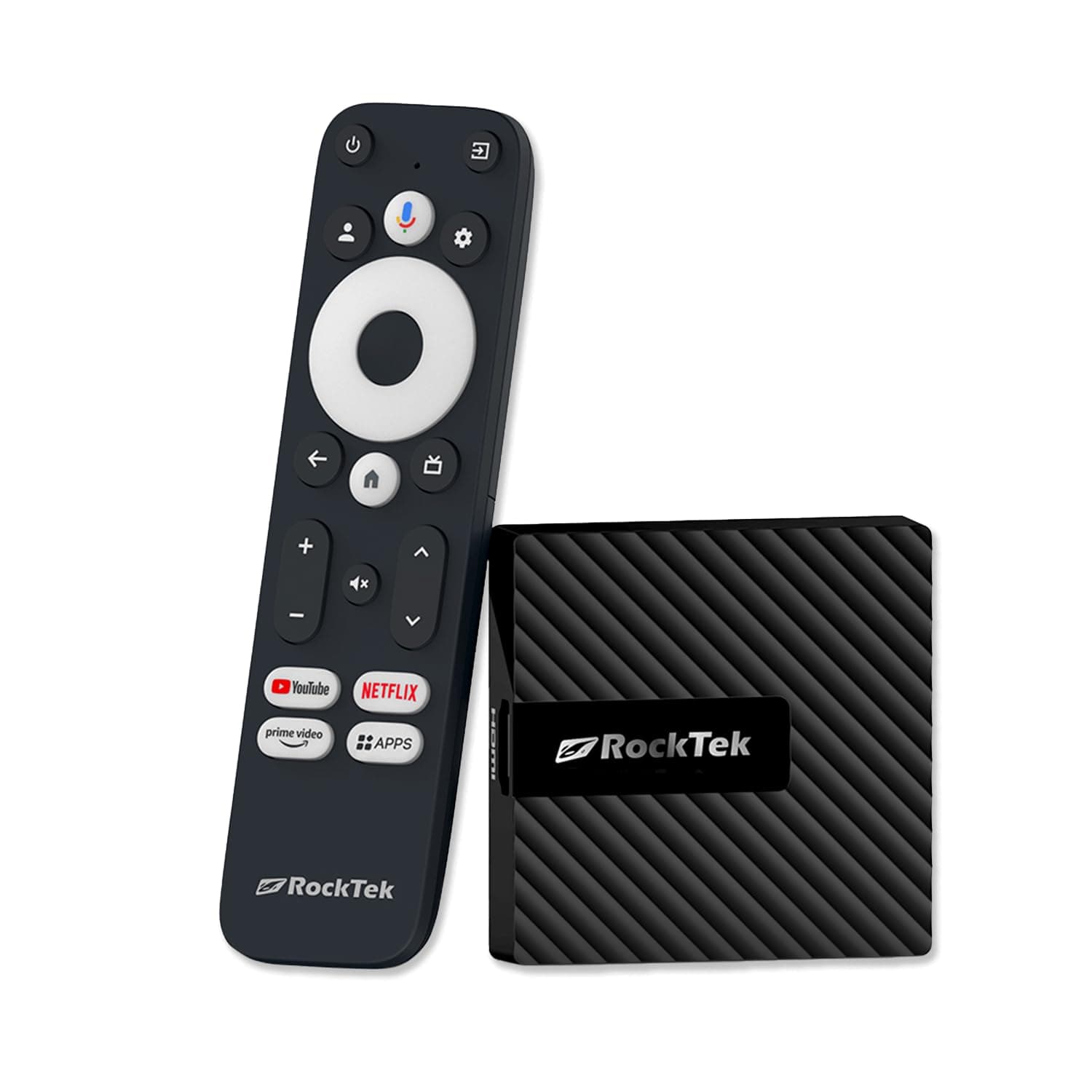 RockTek GB1 Android TV Box Realtek RTD 1315C ARM Cortex-A55 Quad-Core CPU, Mali-G57 GPU, 2GB RAM, 16GB eMMC, Bluetooth Remote Control, Wi-Fi 5, BT 5.0, HDMI 2.1, 4Kx2K@60fps, OS Android TV 12