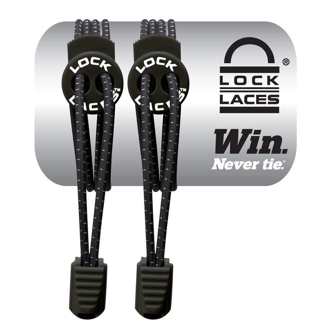 LOCK LACES - Elastic No Tie Shoelaces, One Size Fits All